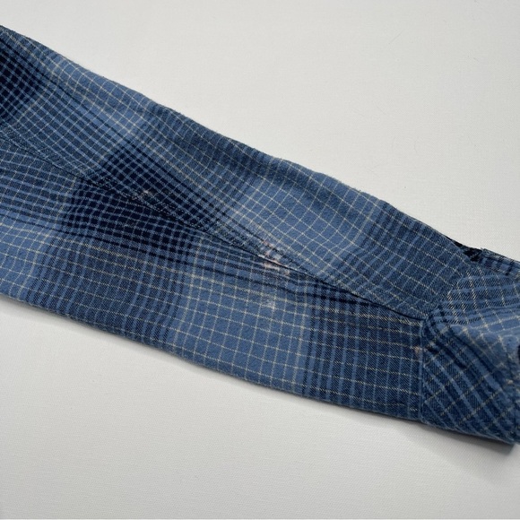 Billabong Flannel Shirt Plaid Button Blue Gorp Outdoor Grunge Skater Street XL - Picture 13 of 14